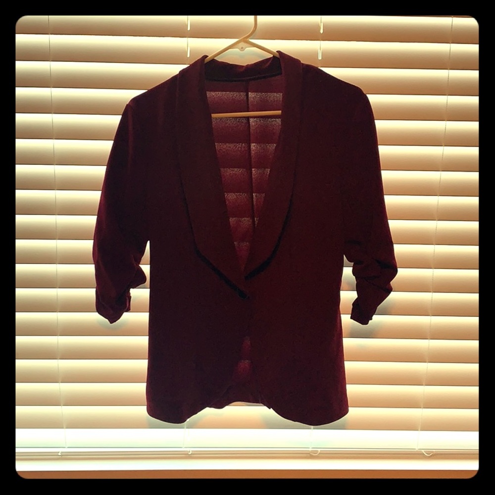 Burgundy blazer